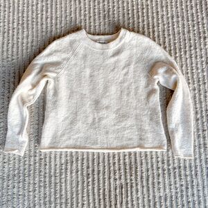 Madewell Ribbed Knit Cream Sweater